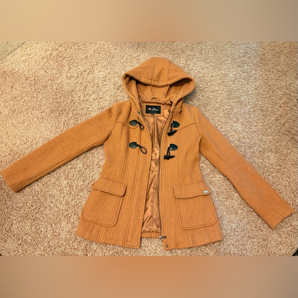 Guess Tan Hooded Coat